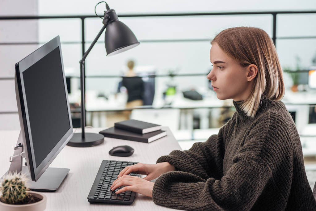 Girl at computer